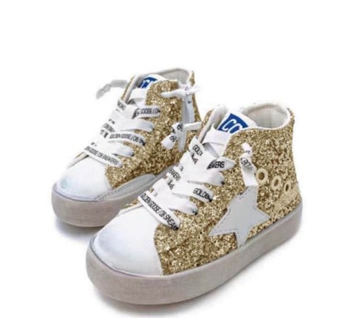 Pre Order Gold Glitter High Tops