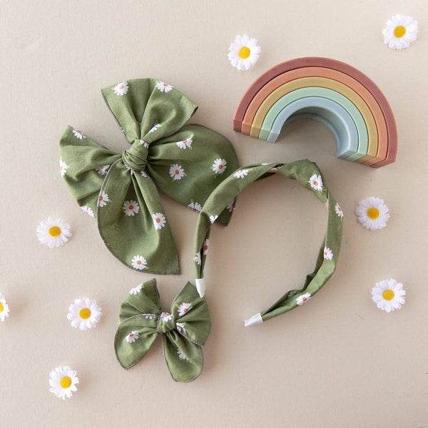 Green Daisy| Party Bow