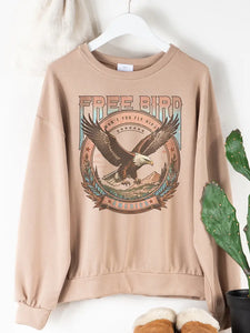 Women's Free Bird America Vintage Graphic Sweatshirt