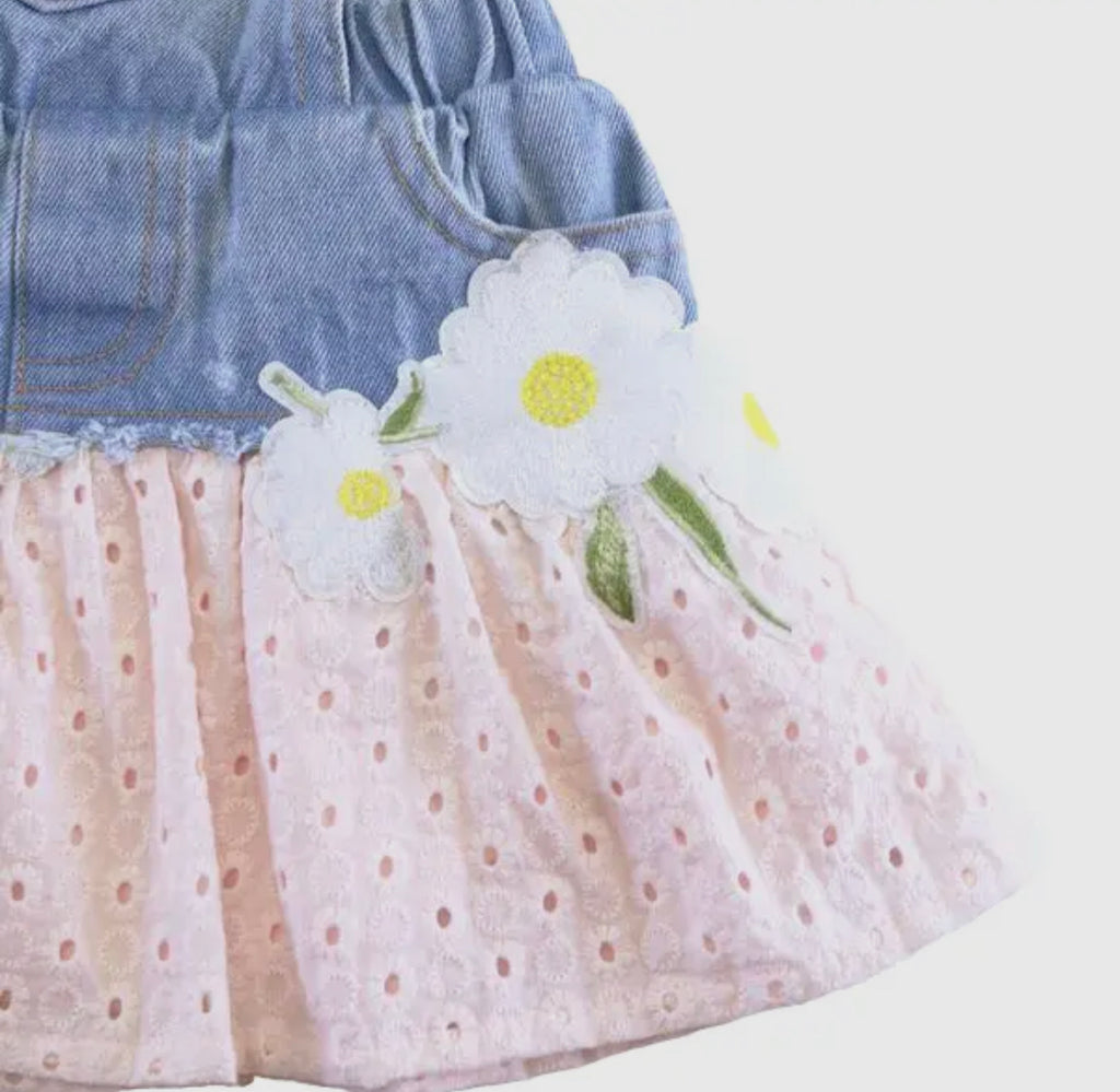 Denim Flower Dress Sunshine+Sass Denim Flower Dress Sunshine+Sass