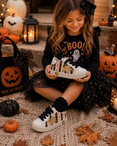Pre Order Exclusive Pumpkin Stripe Sneakers