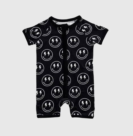 Electric Smiley Bamboo Romper