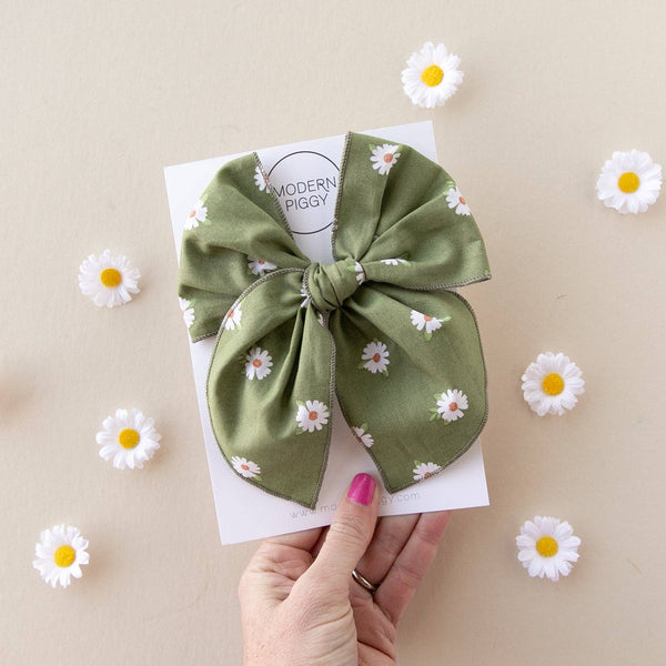 Green Daisy| Party Bow