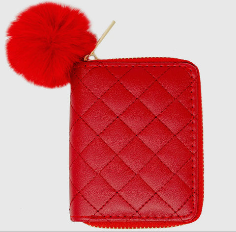 Red Puff Ball Wallet