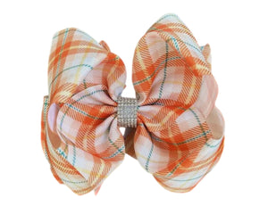 Fall Plaid Hair Bow