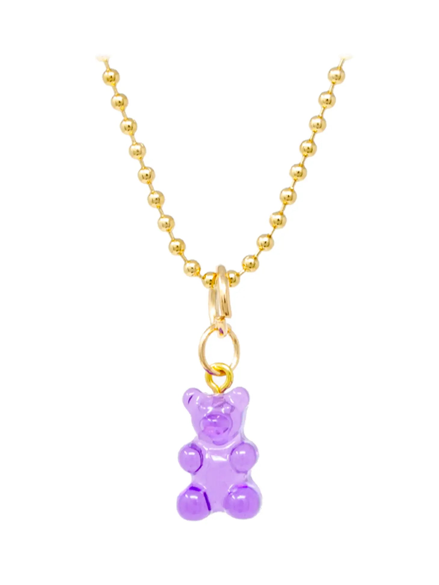 Purple Gummy Bear Necklace