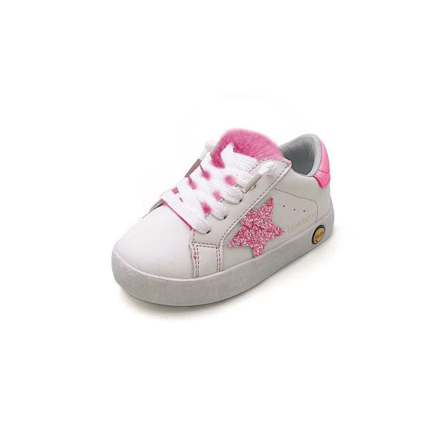 Pink Fur Sneakers