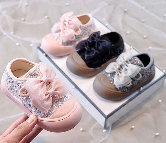 Sparkle Bow Sneakers