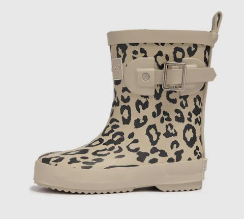 Kendra Leopard Rain Boots