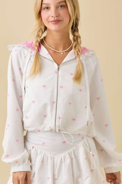 Pretty in Pink Windbreaker Jacket & Skort Set