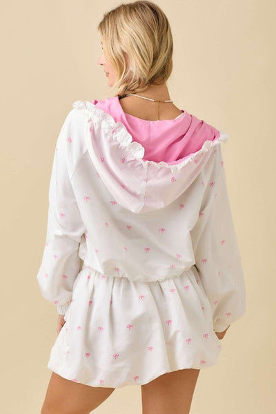 Pretty in Pink Windbreaker Jacket & Skort Set