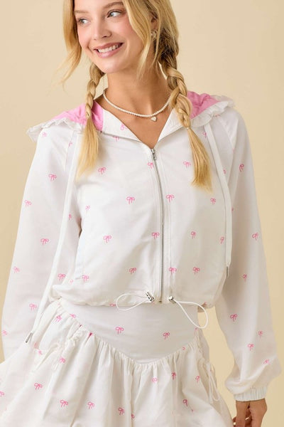 Pretty in Pink Windbreaker Jacket & Skort Set