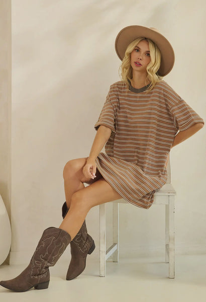 Stripe Shirt Dress