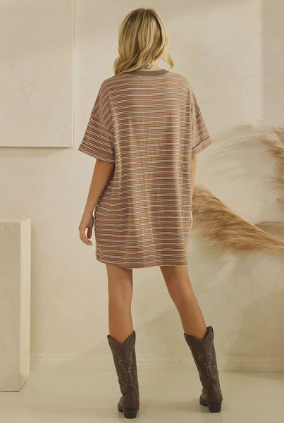 Stripe Shirt Dress