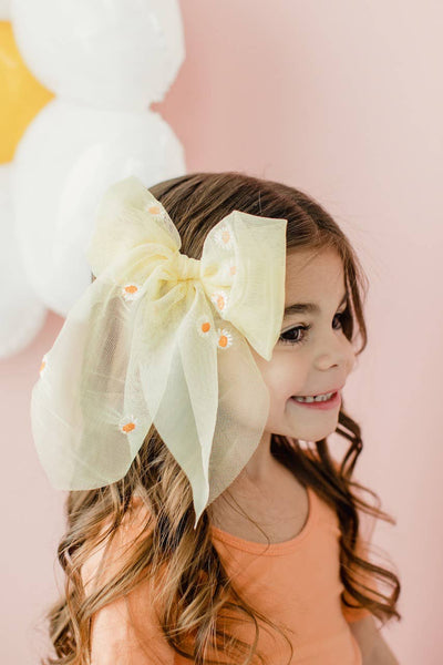 Sunrise Daisy | Tulle Statement Bow