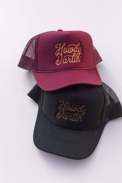 Embroidery Howdy Darling Western Trucker Hat Cap