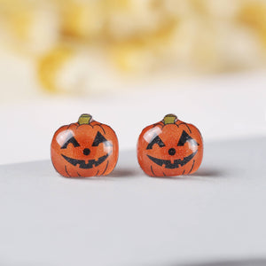 Pumpkin Titanium Stud Earrings