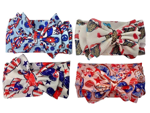 4th of July Headwrap Bows