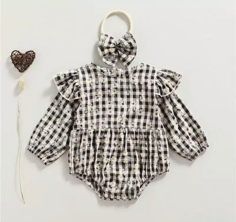 Plaid Daisy Romper