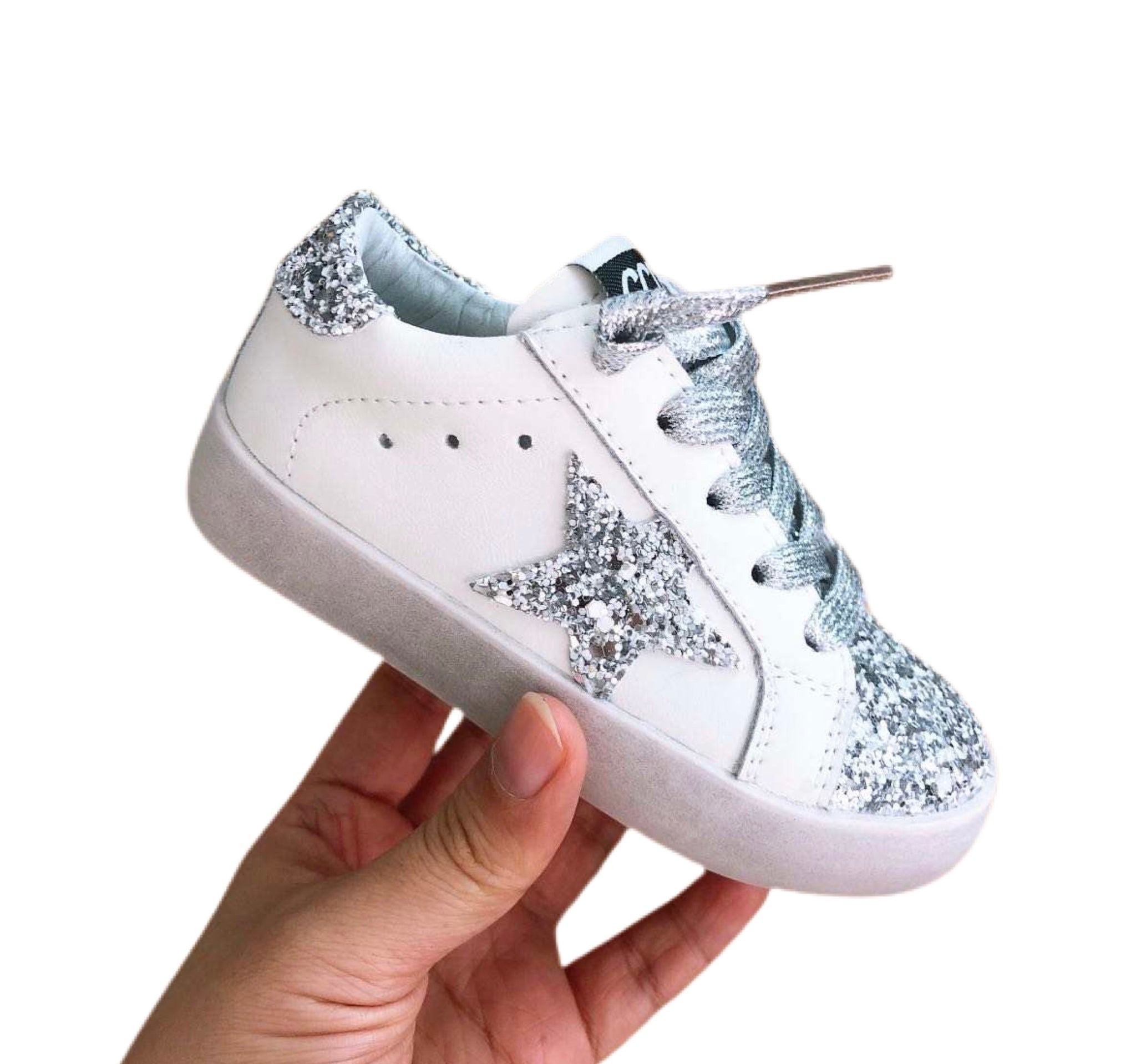 Silver Glitter Sneaker