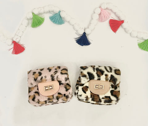 Fuzzy Leopard Handbag