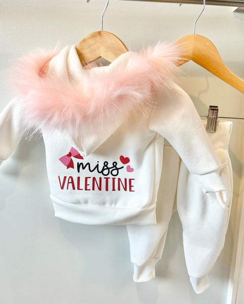 Exclusive Miss Valentine Faux Fur Sweatsuit